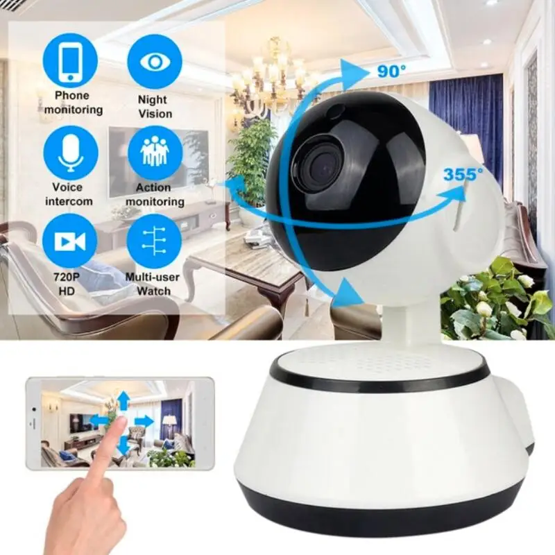 Мини WiFi камера безопасности IP 720P беспроводная Wi Fi аудио запись наблюдения