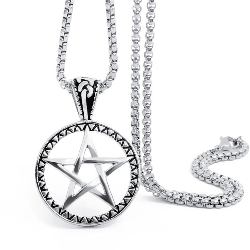 Цепочка с подвеской в виде звезды из нержавеющей стали 20 28 дюймов|chain necklace pendant|chain