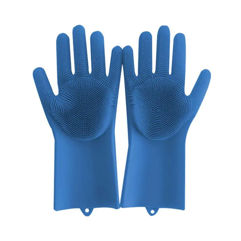 1 pairs Food Grade Dishwashing Gloves Silicon Dishes cleaning Gloves with Cleaning Brush Kitchen Wash Housekeeping new #d04 (9)