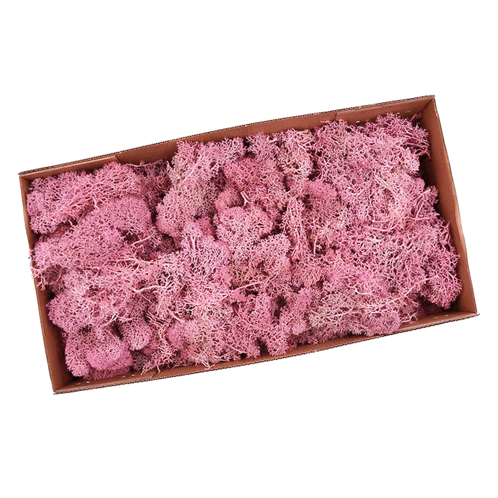 Colorful Artificial Moss Plant DIY Dried Reindeer Moss Floral Crafts Flowers for Plant Pot Garden Home Wedding Decor