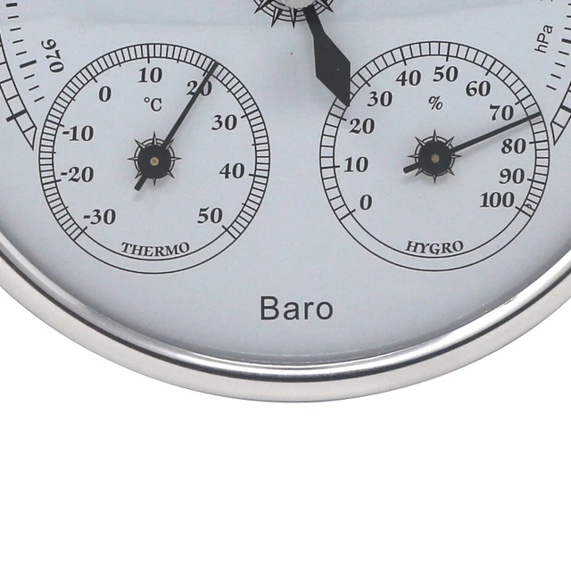 Barometro analogico a parete termometro igrometro Monitor di umidità della  temperatura misuratore di pressione atmosferica dell'aria per uso domestico  - AliExpress