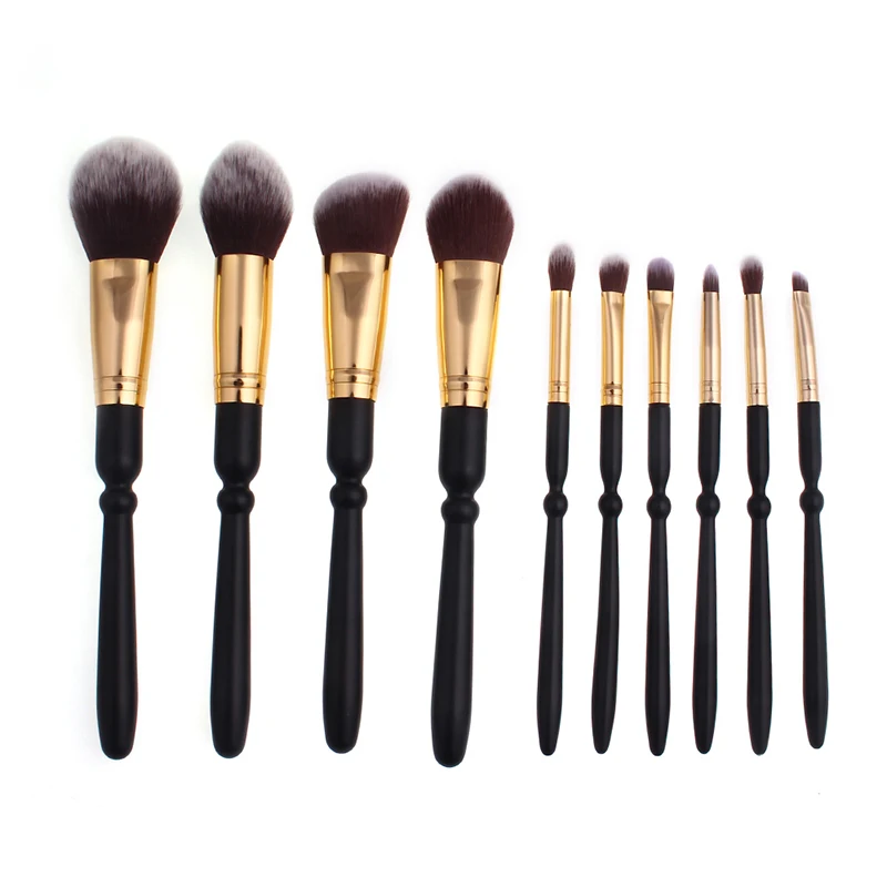 

10pcs New Cosmetic Makeup Brushes Foundation Contour Eyebrow Blush Women Make up Powder Contour Makeup Kit Brush Set