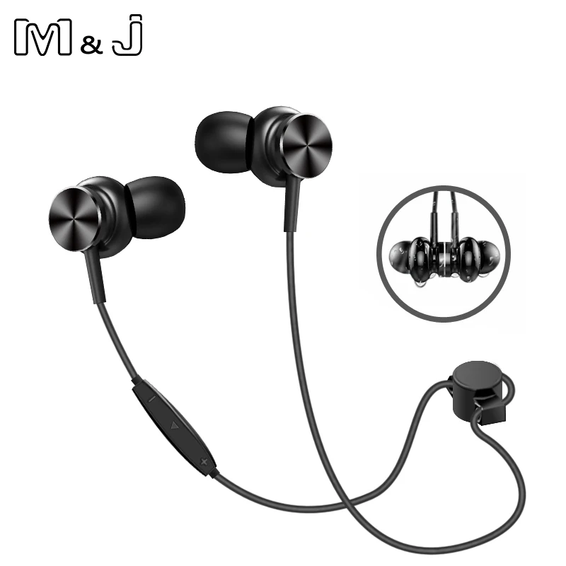 M J IPX4 rated Sweatproof Headphones Bluetooth 4 1 Wireless Sports Earphones For Xiaomi iPhone X 8 Headphone With Mic Earbuds