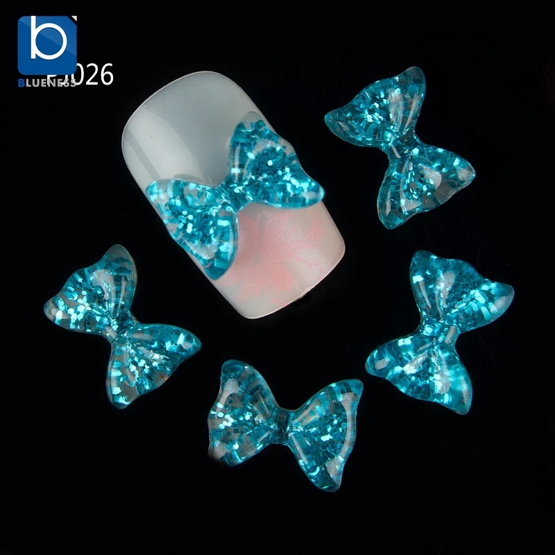 Blueness 3D украшения для ногтей искусство Блестящий бант акриловые Стразы 10 шт./лот