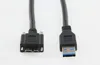 Cable Micro B USB 3,0 Micro B de 5Gbps con conector de bloqueo de tornillo de montaje en Panel Cable de prevención de desprendimiento 1,5 m 2m 3m 5 m 2 3 5 metros ► Foto 3/4