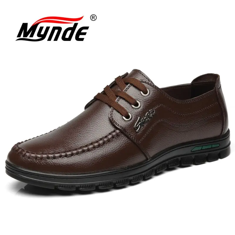 

Mynde Brand Mens Casual Shoes Handmade Genuine Leather Men Flats Lace Up Men Loafers Moccasins Men Shoes Designer Footwear