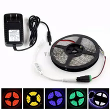 Super Bright DC12V 5M 5630 5730 60leds/m LED Strip Waterproof Flexible Light tape lamp+3 Keys Controller+3A Power Supply Adapter