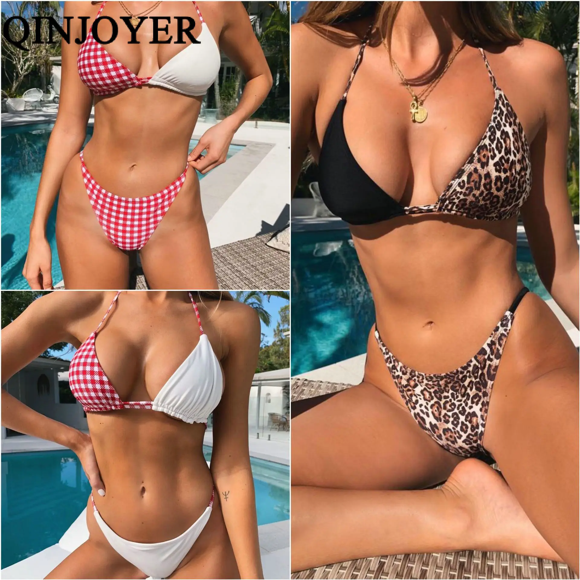 

QINJOYER Sexy Micro Bikini Women Brazilian Swimsuit 2019 Push Up Swimwear Women Thong Bikini Bathing Suits