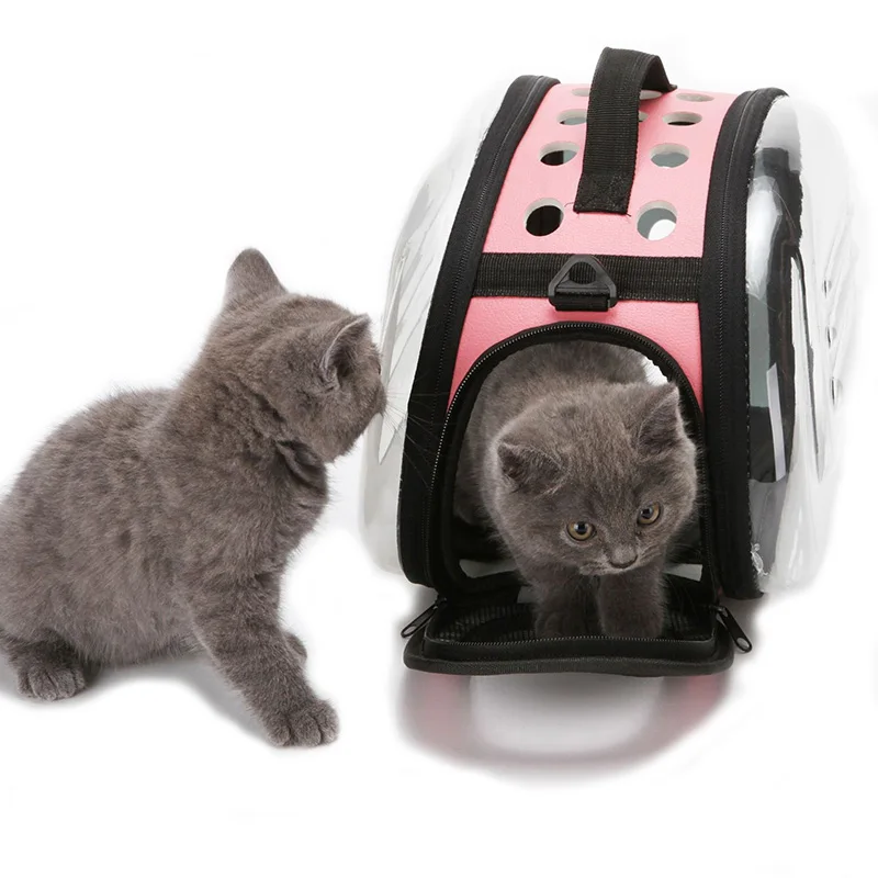

Pet Puppy Dog Cat Carrier Bag Foldable Transparent Breathable Cat Pet Travel Handbag Outdoor Shoulder Bags Backpack PL0158