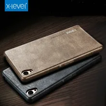 X-Уровень Для Sony Xperia Z3 Case Ретро Роскошный PU Кожаный Задняя Крышка Тонкий Fundas Чехлы Телефона Для Sony Z3