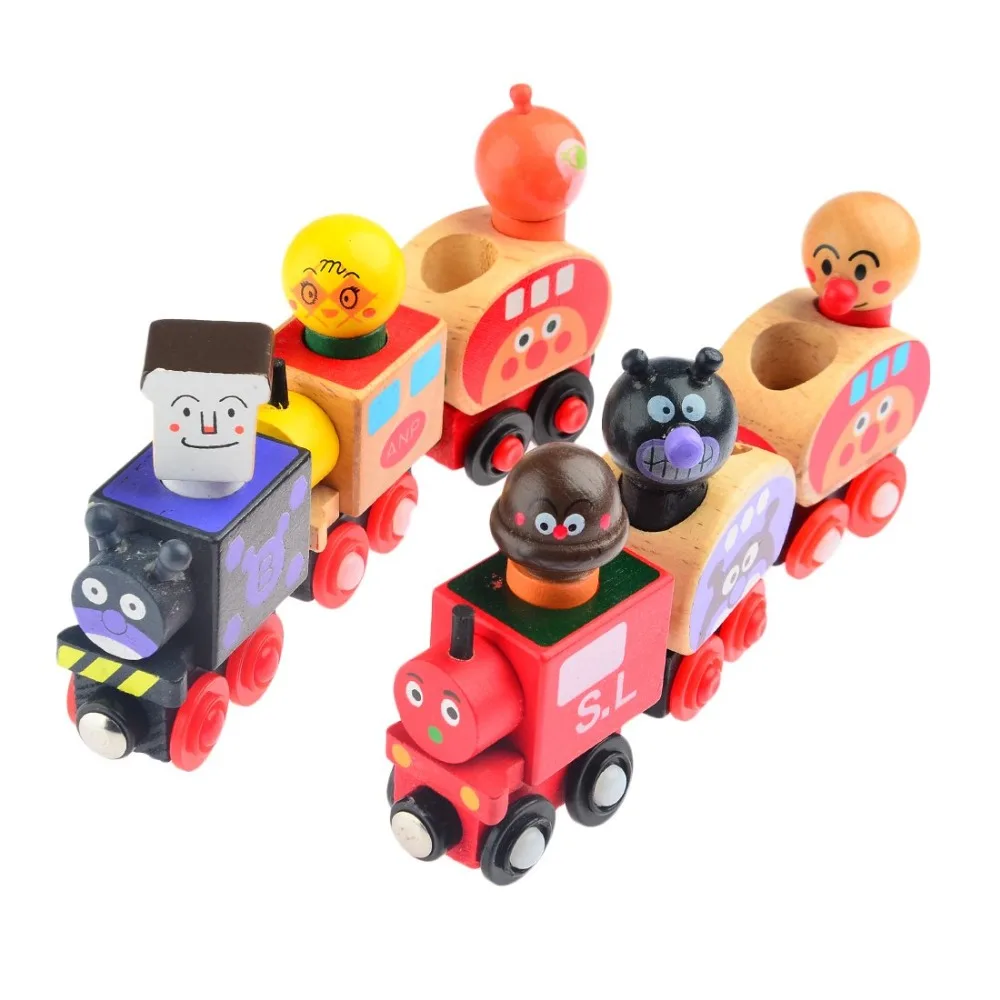

Anpanman Trains Set Magnetic Van For Carrying People Magnetic Vehicle Train Blocks Kids Educational Toy