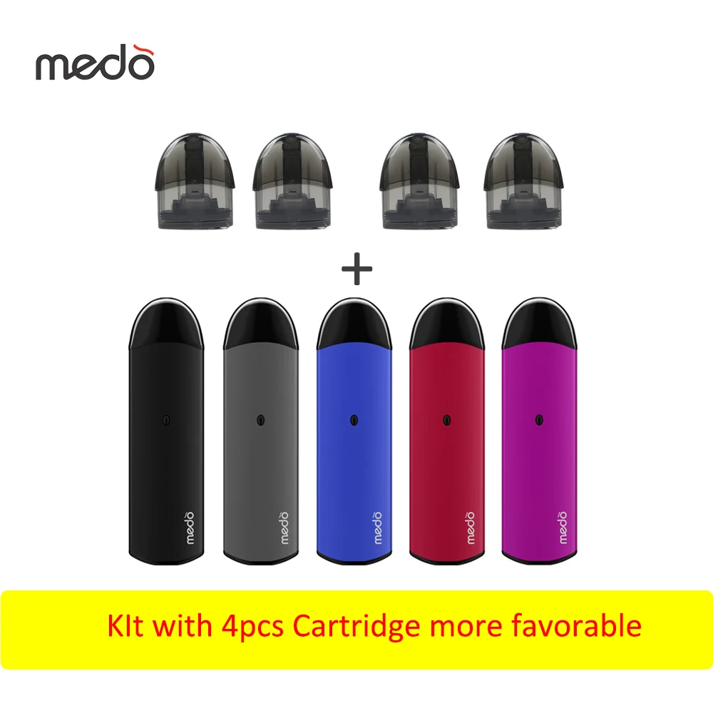 

Newest Original Medo Medo Pod Kit Vape With 500mah Built In Mod with 2ml Medo Cartridge VS Ovns Saber Electronic Cigarette Pod