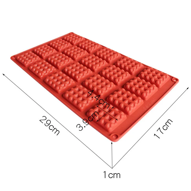 20 даже решетки вафельные красные силиконовые формы торт шоколад для декорирования бисквит Фондант формы выпечки аксессуары кухонные инструменты Лидер продаж