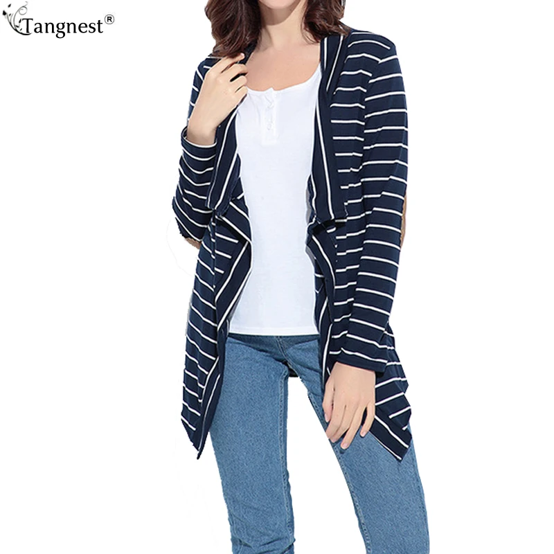 TANGNEST 2017 Women Autumn Casual Sweater Striped Long