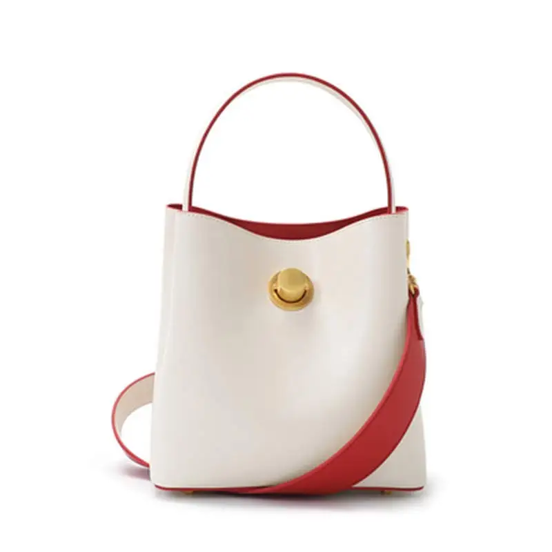 

RURU monkey Genuine Leather Women Handbag Female Large Capacity Bucket Shoulder Bags 2019 New Women Multifunction Zipper Handbag
