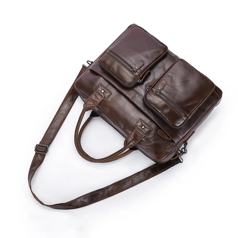 Высококачественная Мужская сумка через плечо из натуральной кожи, повседневные мужские портфели для ноутбука, мужские сумки через плечо для мужчин