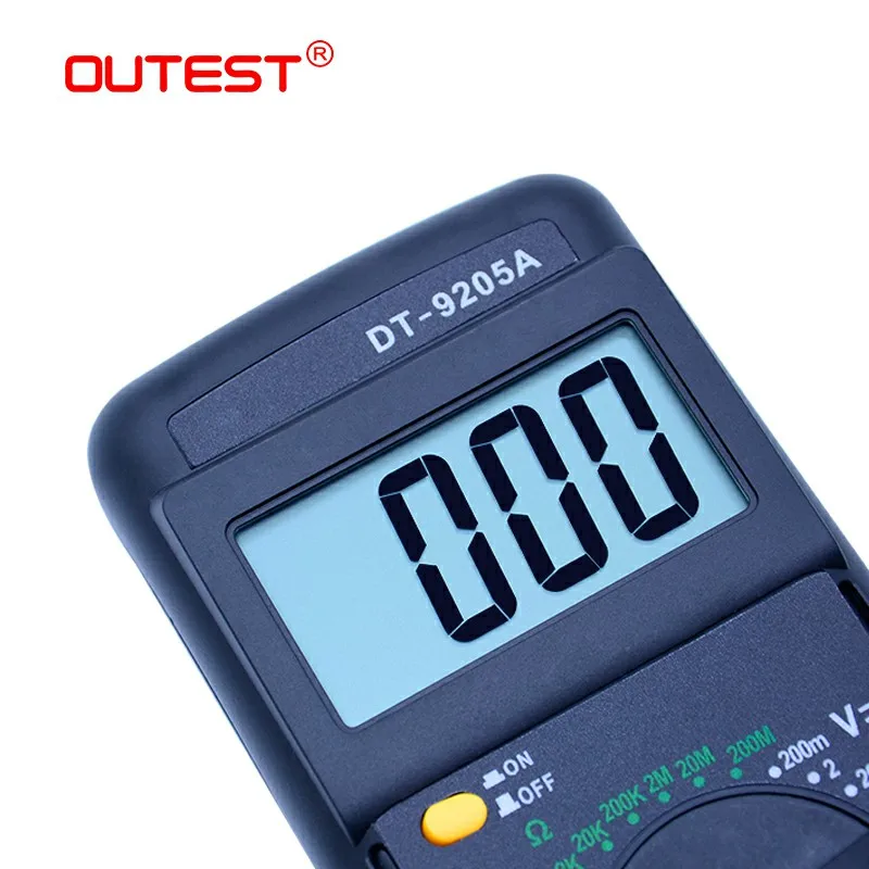 Цифровой мультиметр OUTEST DT9205A профессиональный электрический ручной тестер с ЖК