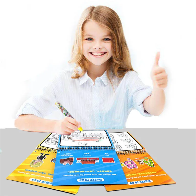 

Magic Water Drawing Book Coloring Book Doodle Magic Pen Painting Drawing Tools Board For Kids Toys Birthday Gift Drawing set