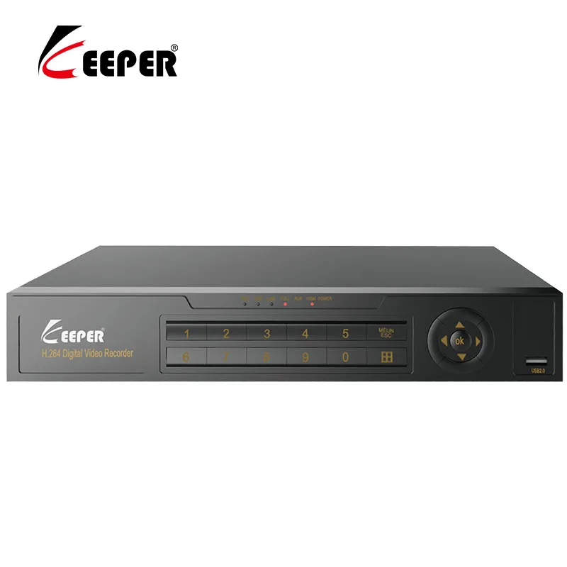 5 в 1 гибридный видеорегистратор KEEPER 8 каналов 1080N AHD Full HD поддержка IP камер TVI CVI CVBS