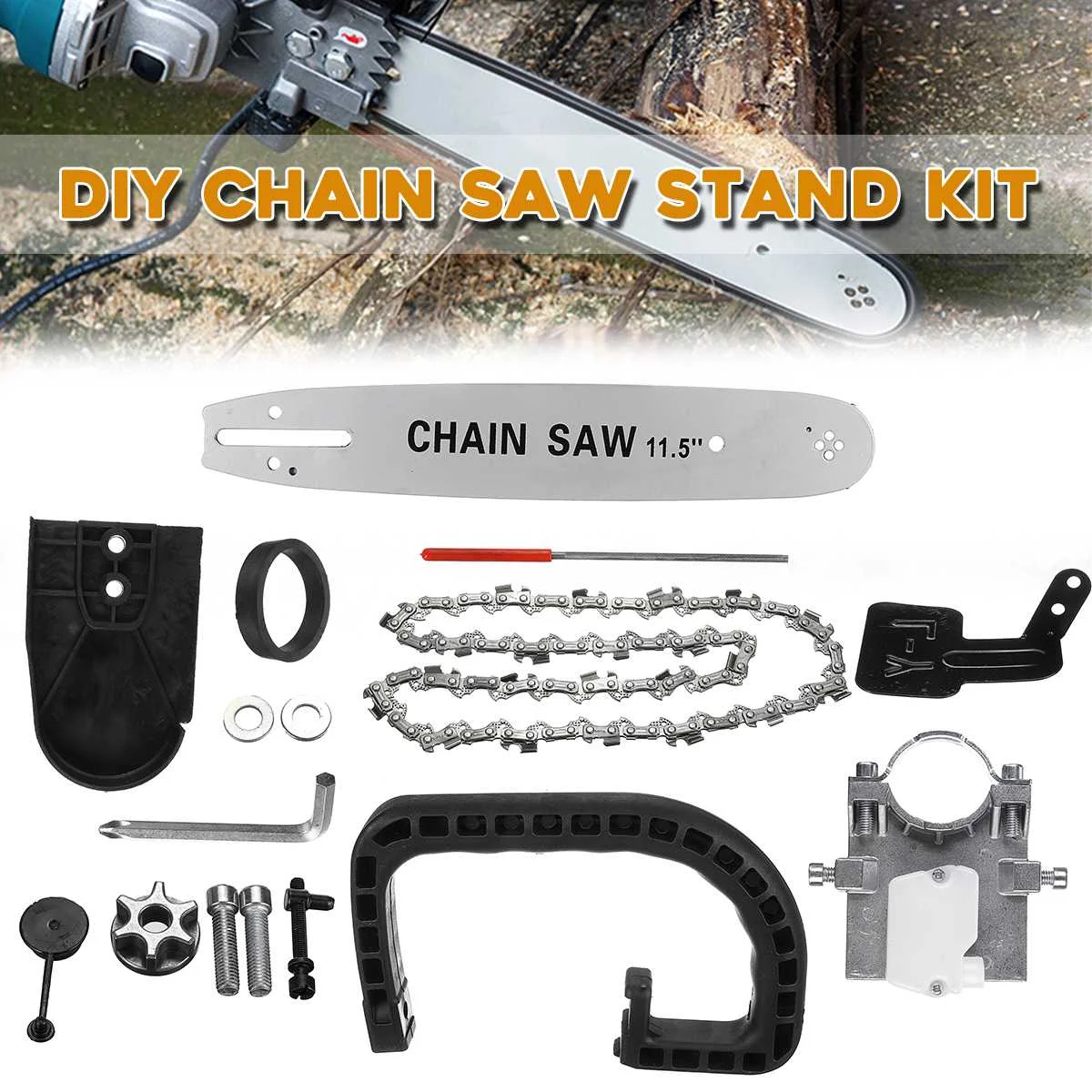 

Doersupp Professional 11.5" Electric Chain Saw Stand Installation Accessories Chain Saw Stand DIY Kit 34.5cm
