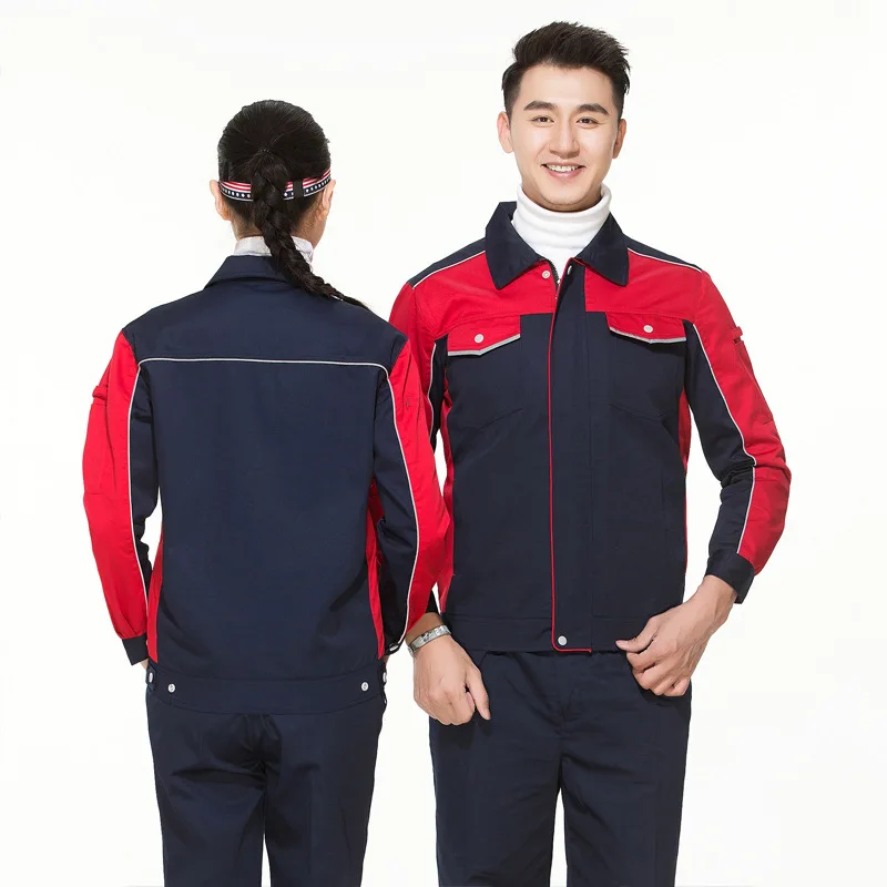 

Work Clothes Men Woman Reflective Workwear Wear-resistant Suit Overalls for Repairman Machine Auto Repair Electric Welding