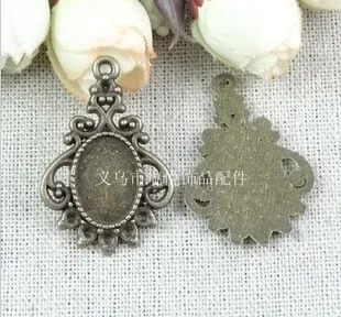 

Free Shipping(A2132) 14mmx10mm oval DIY bronze Cameo Settings Alloy Cork Base Making Charm Pendant Jewelry Accessories Findings