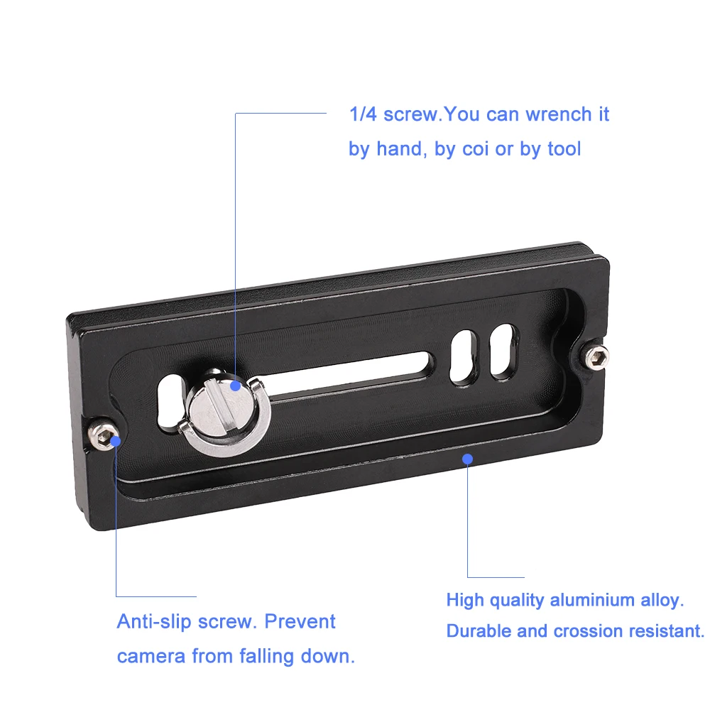 Kaliou Universal PU-100 Metal Quick Release Plate Camera Tripod Adapter Mount Plate Board For Benro Arca Swiss Tripod Ballhead