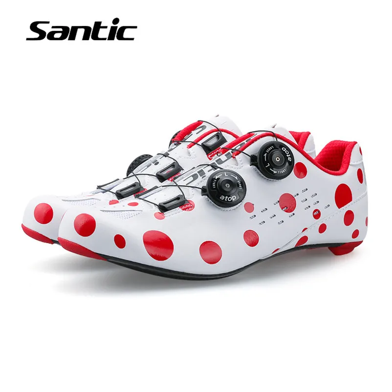 Santic Ultralight Carbon Fiber Self locking Cycling font b Shoes b font Road Bike font b
