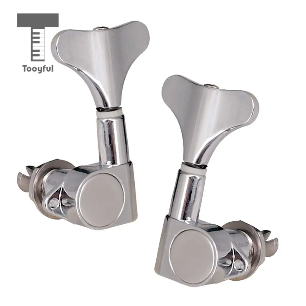 Tooyful Electric Bass String Tuning Peg Tuner Sealed Fish Tail Button for 4/5/6 String Bass