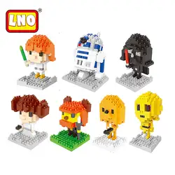 ЛНО nanoblock Kawaii американского Аниме фигурки BB8 серии Diamond Пластик здания Конструкторы кирпичи развивающие Игрушечные лошадки для детей