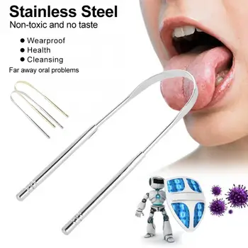 

Teeth Brush 304 Stainless Steel Fresh Tongue Cleaner Scraper Oral Dental Care Hygiene Care Tools Bamboo Toothbrush