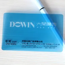 Прозрачная визитная карточка из ПВХ-однолицевая printing-86X54mmX0.38mm