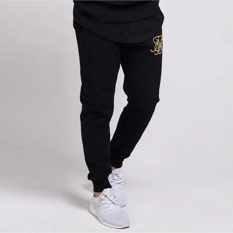 autumn casual sweatpants solid color fashion high street men's pants Sik Silk Joggers super brand high quality fitness pant