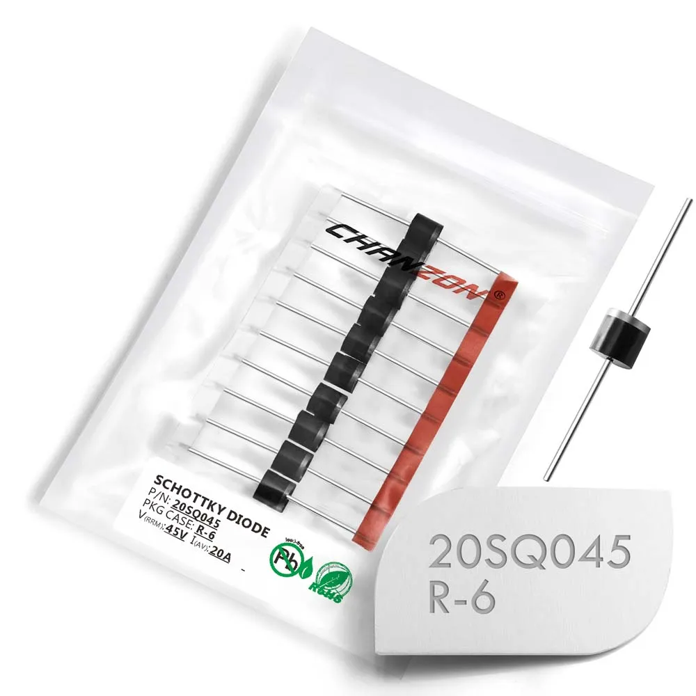 

(10 Pcs) Chanzon 20SQ045 Schottky Barrier Rectifier Diodes 20A 45V R-6 Axial 20 Amp 45 Volt