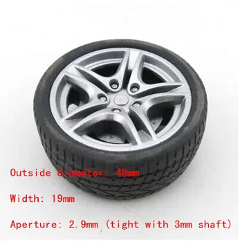 

Simulation 48mm wheel hub rubber tires wheels toy DIY model accessories free shipping