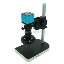 HDMI USB Inspección de La Industria Digital de 14MP Cámara TF Tarjeta Grabadora de Vídeo + 130X Microscopio c-mount Lente de Zoom Óptico + LED + Holder