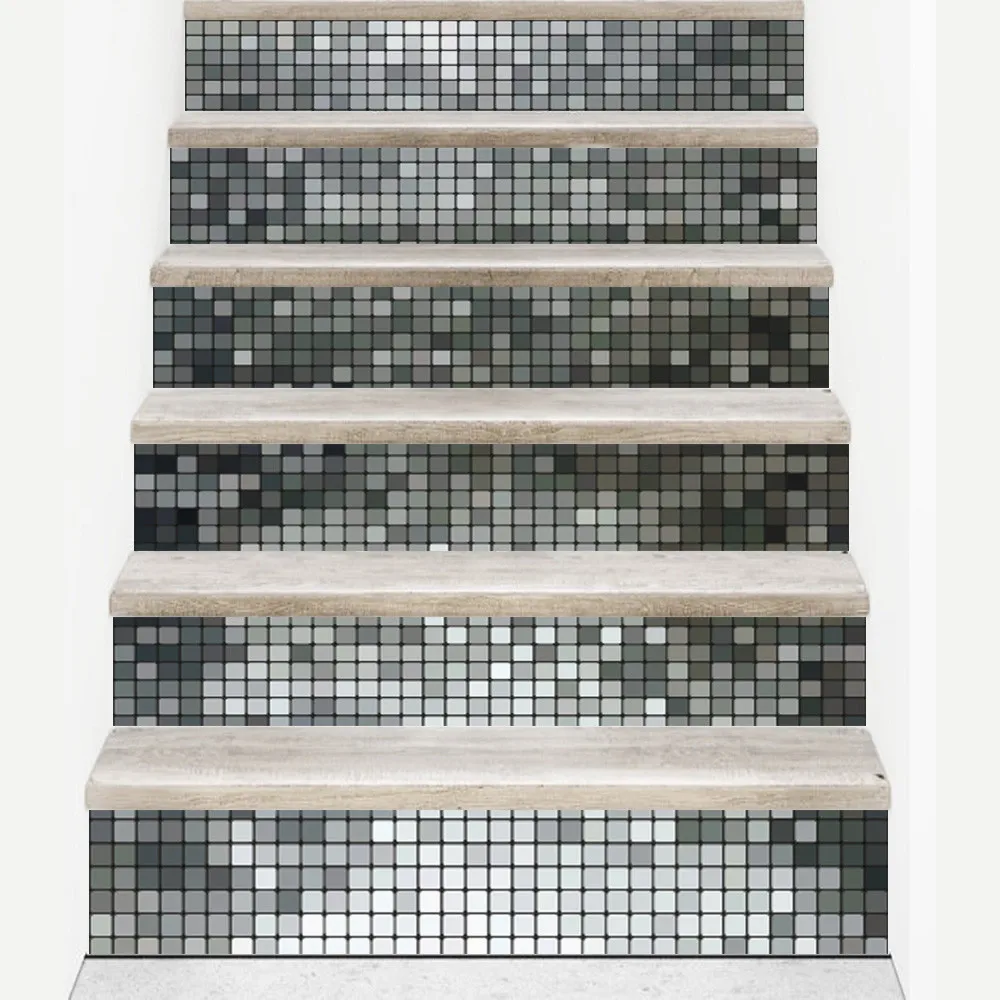 ISHOWTIEN DIY Steps Sticker Removable Stair Mosaic Tiles Creative Living Home Decor Ceramic Patterns | Дом и сад