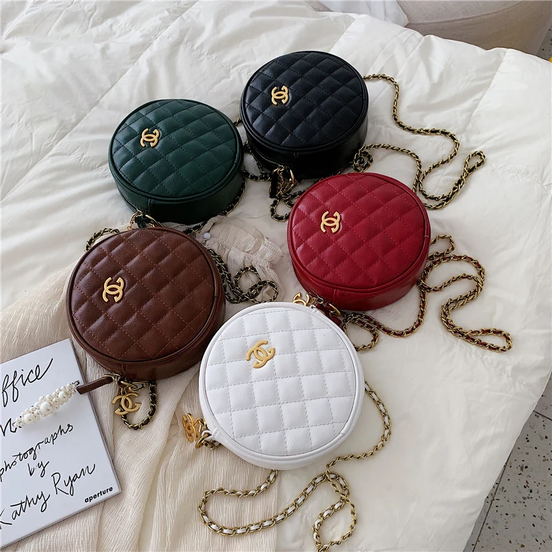 Ladies Shoulder Bags Women Sling Messenger Bag Chain Crossbody Mini Round Handbag 5231