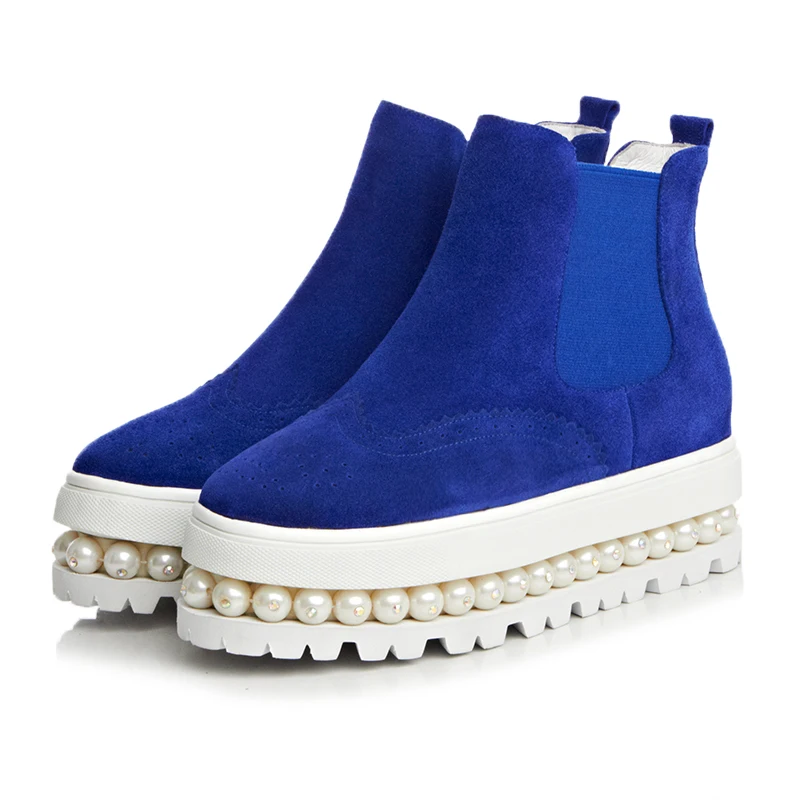 

2015 stylish fashion lady white platform creepers working botines mujer booties comfortable women casual shoes D-125