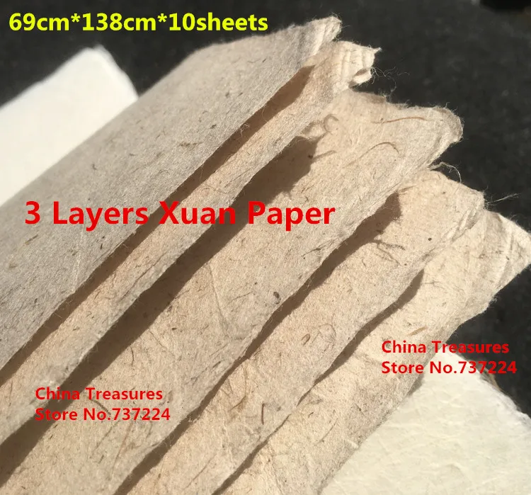 3 Layers Rice Xuan Paper Fiber Paper Calligraphy Painting Paper Hand