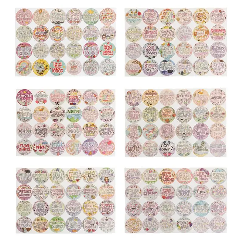 

24pcs Cartoon Slime Containers Sticker Storage Box Sticker Slime Supplies DIY Accessories
