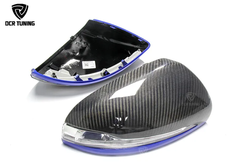 Mercedes W205 W222 W213 X205 Benz C S GLC E Class Carbon Fiber Mirror LHD Only 11 Replacement Style AMG (2)