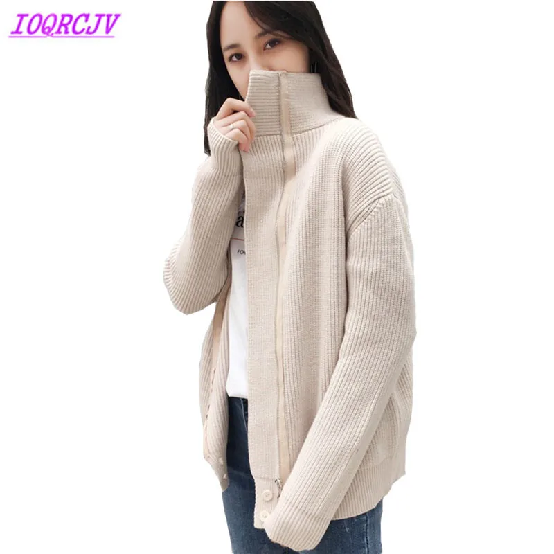 high neck zip sweater