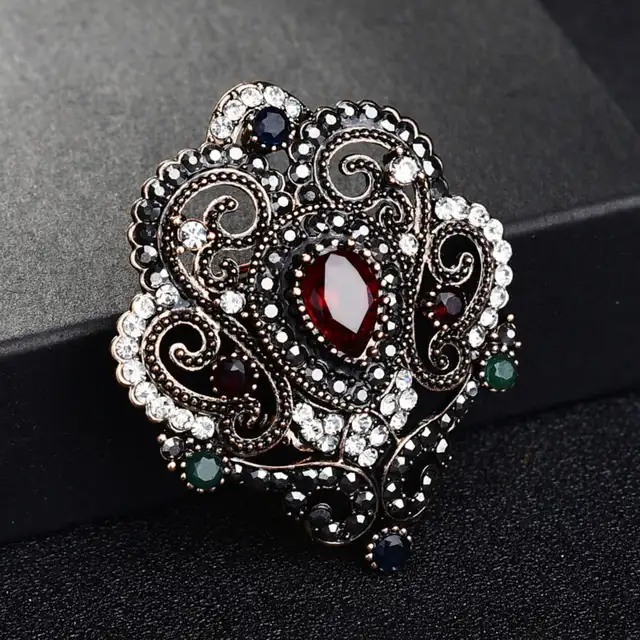 Online Shop Luxury Fashion Women Turkey Brooch Broach Flower Cheap