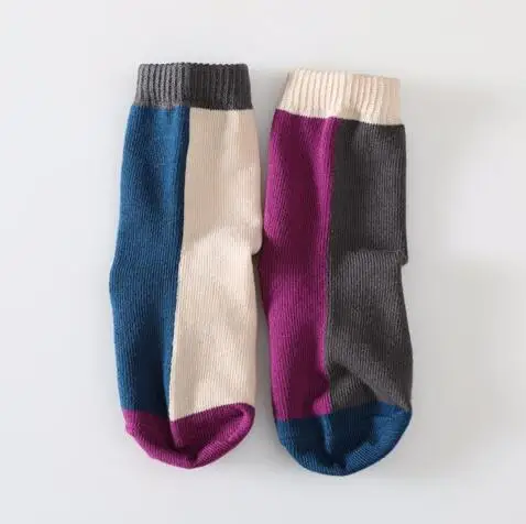 Детские носки корейские детские носки без пятки модные детские носки без пятки с буквенным принтом хлопковые носки без пятки до колена для малышей - Цвет: 1968 Gray