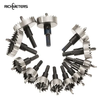 

13PCS Hole Saw Set Metalworking Center Drill HSS Serrated Hole Opener Iron Plate Punched 16-53mm