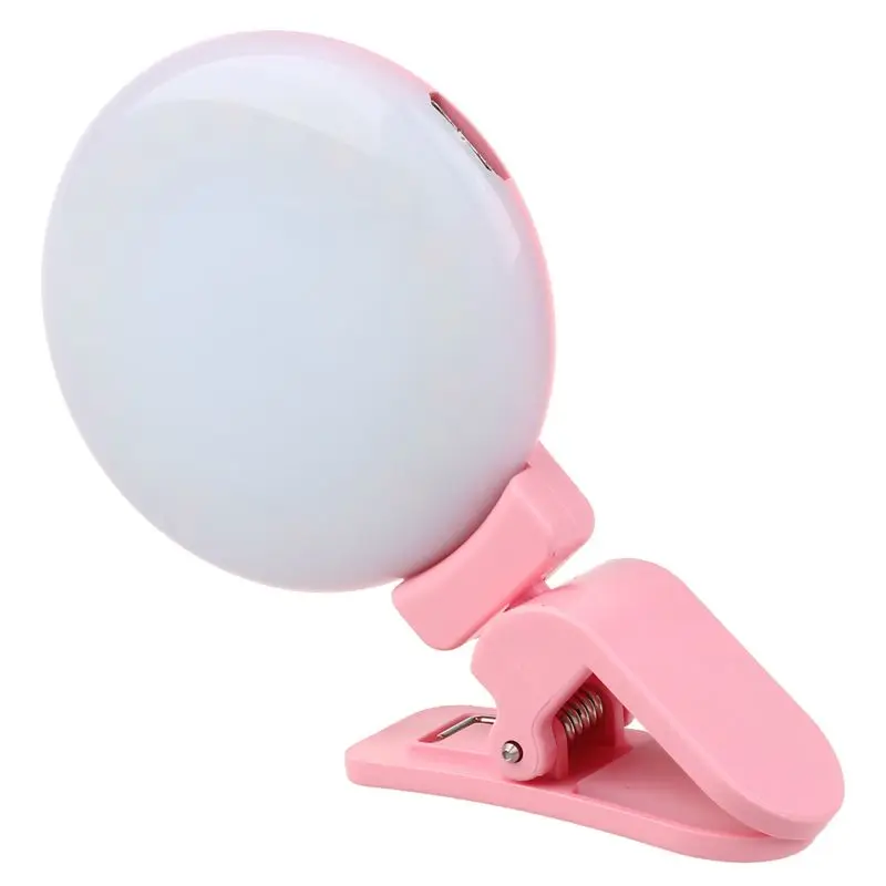 

360 degree Rotating Portable LED Selfie Ring Light for Mobile Phone Camera Fill Light 100mAh Rechargeable Selfie Light