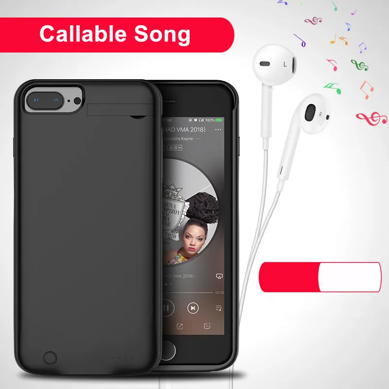 

New For Iphone 6S Plus Battery Case Ultra thin Charger Audio output For iphone 6 Plus 6s 7 8 Plus Battery Case Power Case