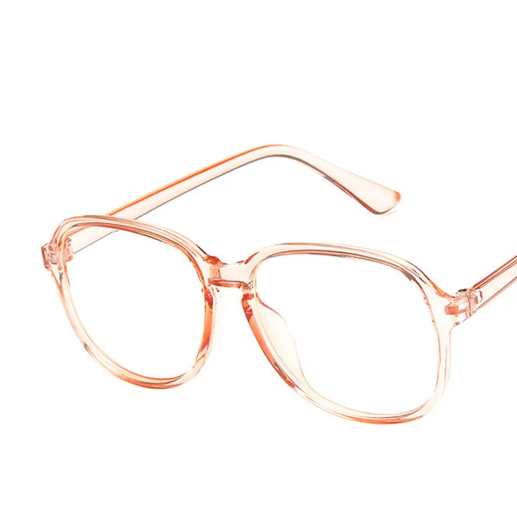 Прозрачные розовые очки, оправа для женщин, негабаритные одноцветные супер милые очки, прозрачные линзы, очки для глаз