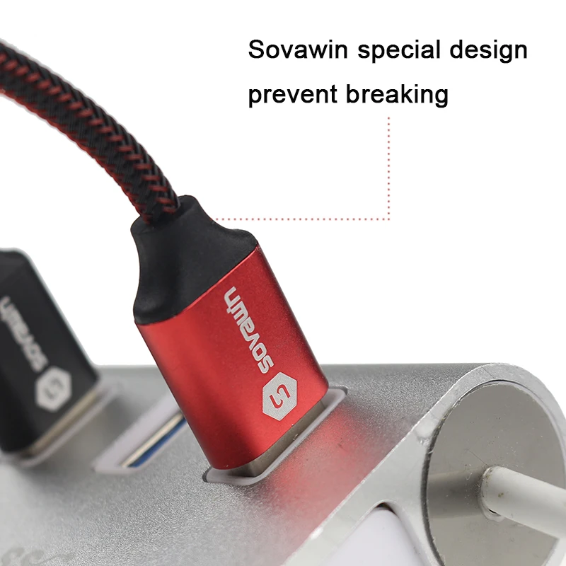 Sovawin type C Быстрая зарядка 3 А USB 120 медный провод 30 см короткий преобразователь передачи данных для Macbook для Xiaomi